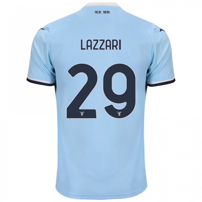 Kinderen Manuel Lazzari #29 Blauw Thuisshirt Thuistenue 2024/25 T-Shirt België