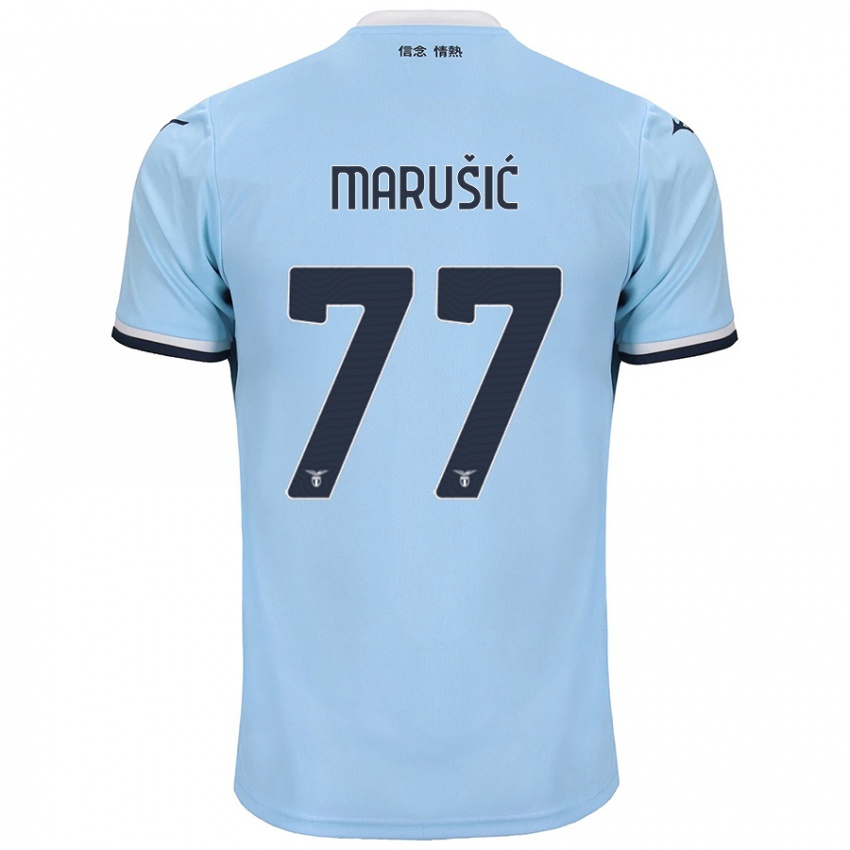 Kinderen Adam Marusic #77 Blauw Thuisshirt Thuistenue 2024/25 T-Shirt België