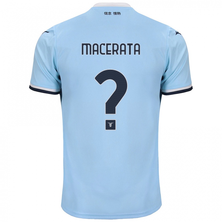 Kinderen Francesco Macerata #0 Blauw Thuisshirt Thuistenue 2024/25 T-Shirt België