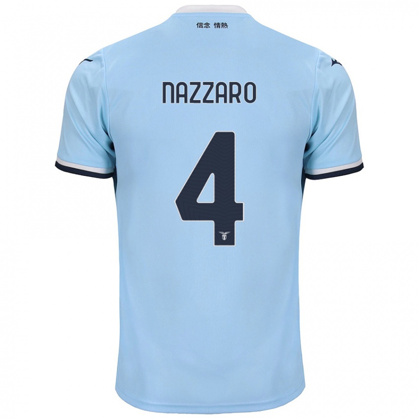 Kinderen Marco Nazzaro #4 Blauw Thuisshirt Thuistenue 2024/25 T-Shirt België