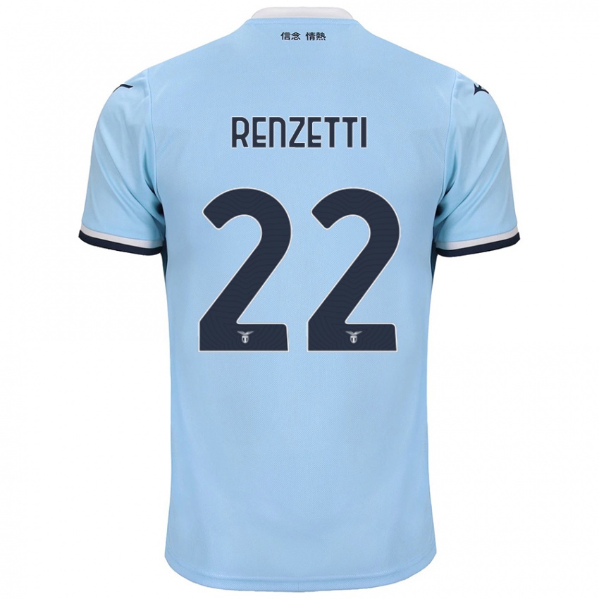 Kinderen Davide Renzetti #22 Blauw Thuisshirt Thuistenue 2024/25 T-Shirt België