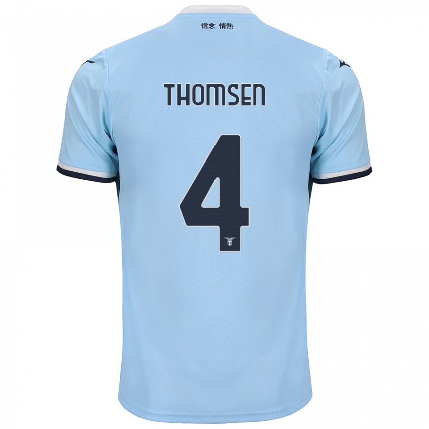 Kinderen Maria Møller Thomsen #4 Blauw Thuisshirt Thuistenue 2024/25 T-Shirt België