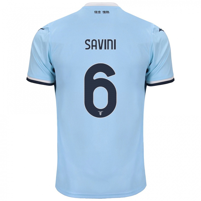 Kinderen Federica Savini #6 Blauw Thuisshirt Thuistenue 2024/25 T-Shirt België