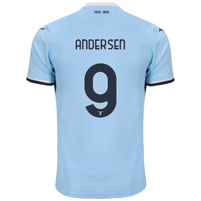 Kinderen Signe Holt Andersen #9 Blauw Thuisshirt Thuistenue 2024/25 T-Shirt België