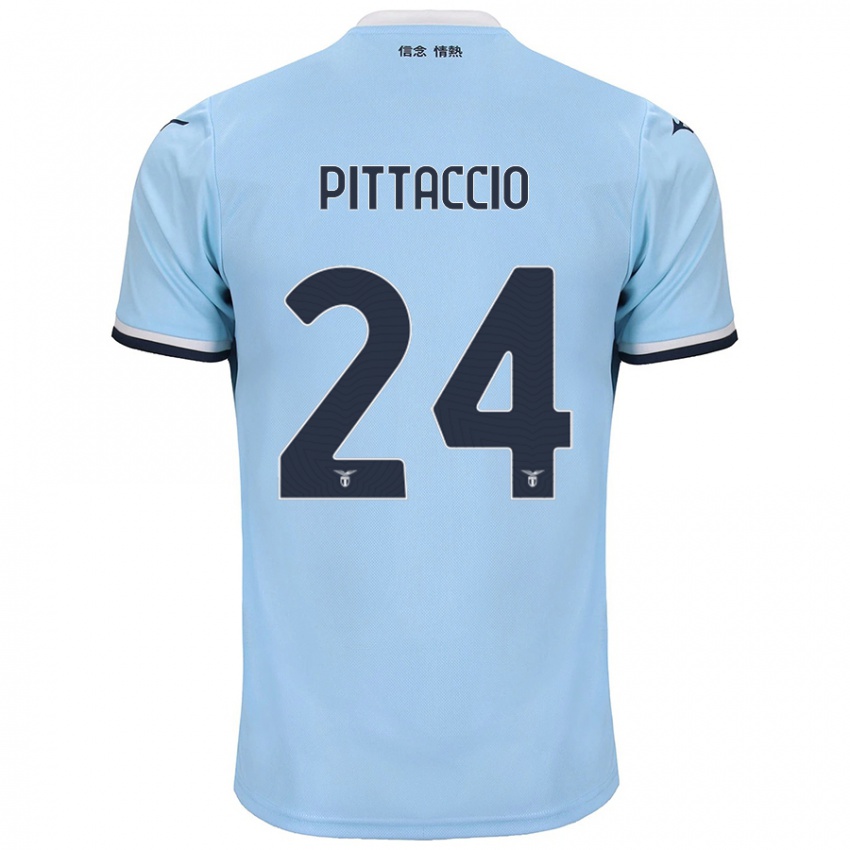 Kinderen Francesca Pittaccio #24 Blauw Thuisshirt Thuistenue 2024/25 T-Shirt België