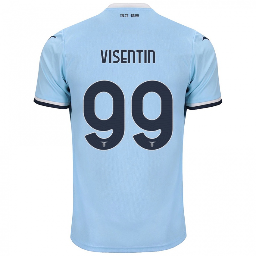 Kinderen Noemi Visentin #99 Blauw Thuisshirt Thuistenue 2024/25 T-Shirt België