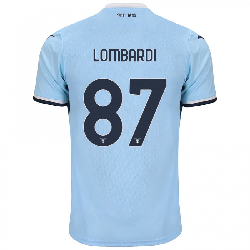 Kinderen Cristiano Lombardi #87 Blauw Thuisshirt Thuistenue 2024/25 T-Shirt België