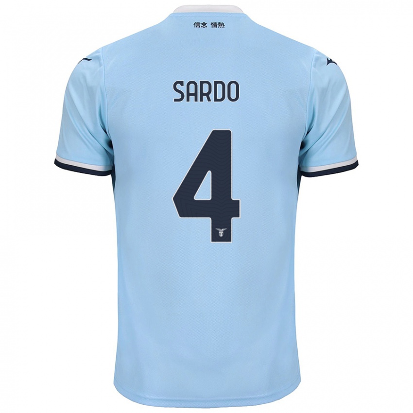 Kinder Jacopo Sardo #4 Blau Heimtrikot Trikot 2024/25 T-Shirt Belgien