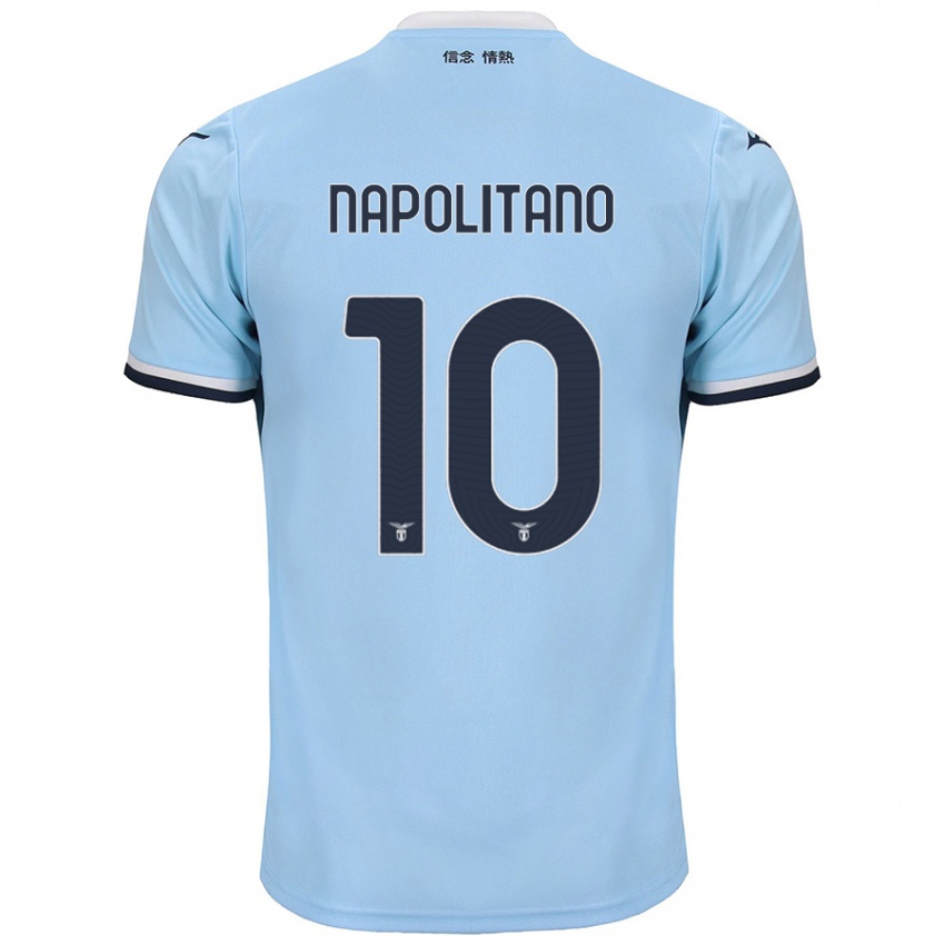 Kinder Luca Napolitano #10 Blau Heimtrikot Trikot 2024/25 T-Shirt Belgien