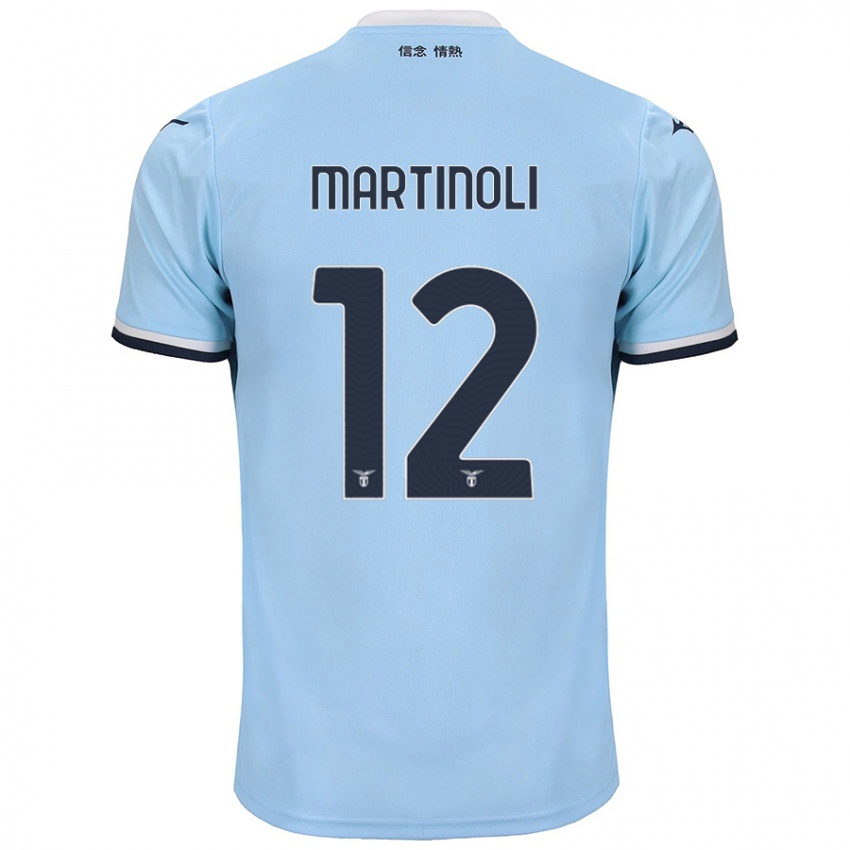 Kinderen Elettra Martinoli #12 Blauw Thuisshirt Thuistenue 2024/25 T-Shirt België