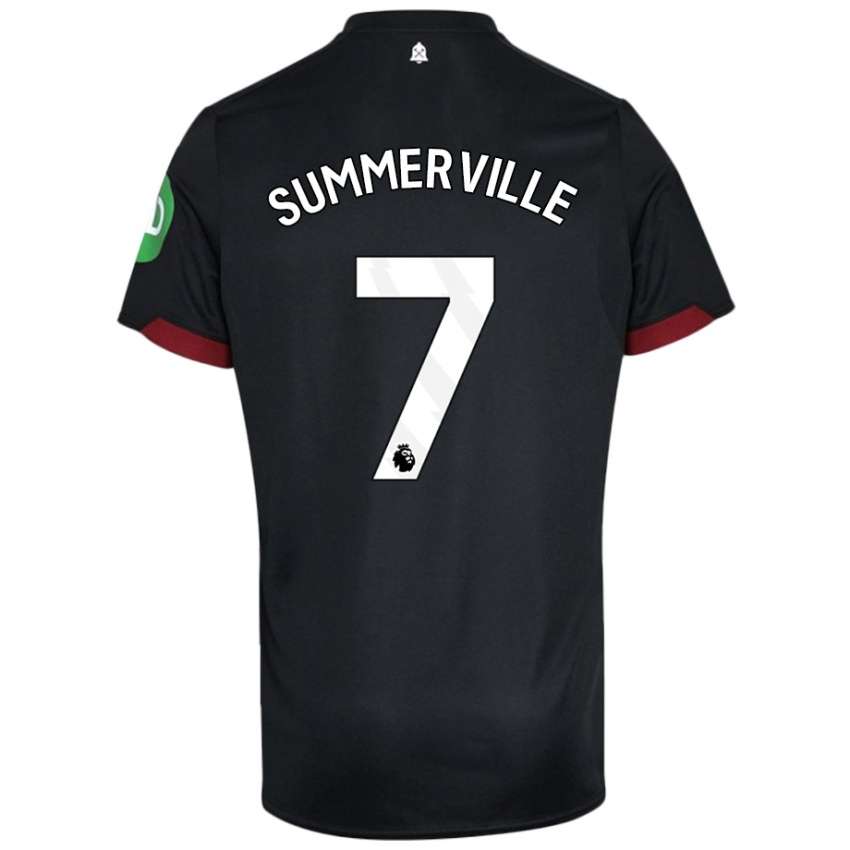 Kinder Crysencio Summerville #7 Schwarz Weiß Auswärtstrikot Trikot 2024/25 T-Shirt Belgien