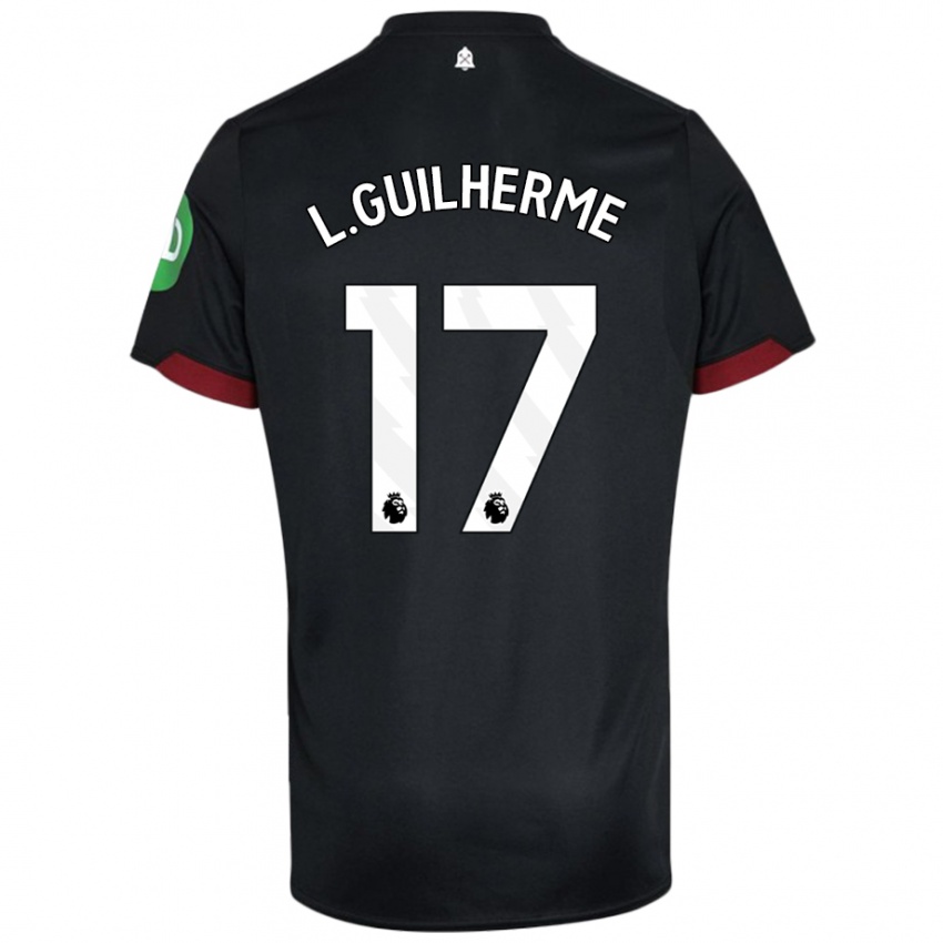 Kinderen Luis Guilherme #17 Zwart Wit Uitshirt Uittenue 2024/25 T-Shirt België