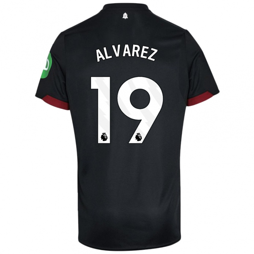 Kinderen Edson Alvarez #19 Zwart Wit Uitshirt Uittenue 2024/25 T-Shirt België