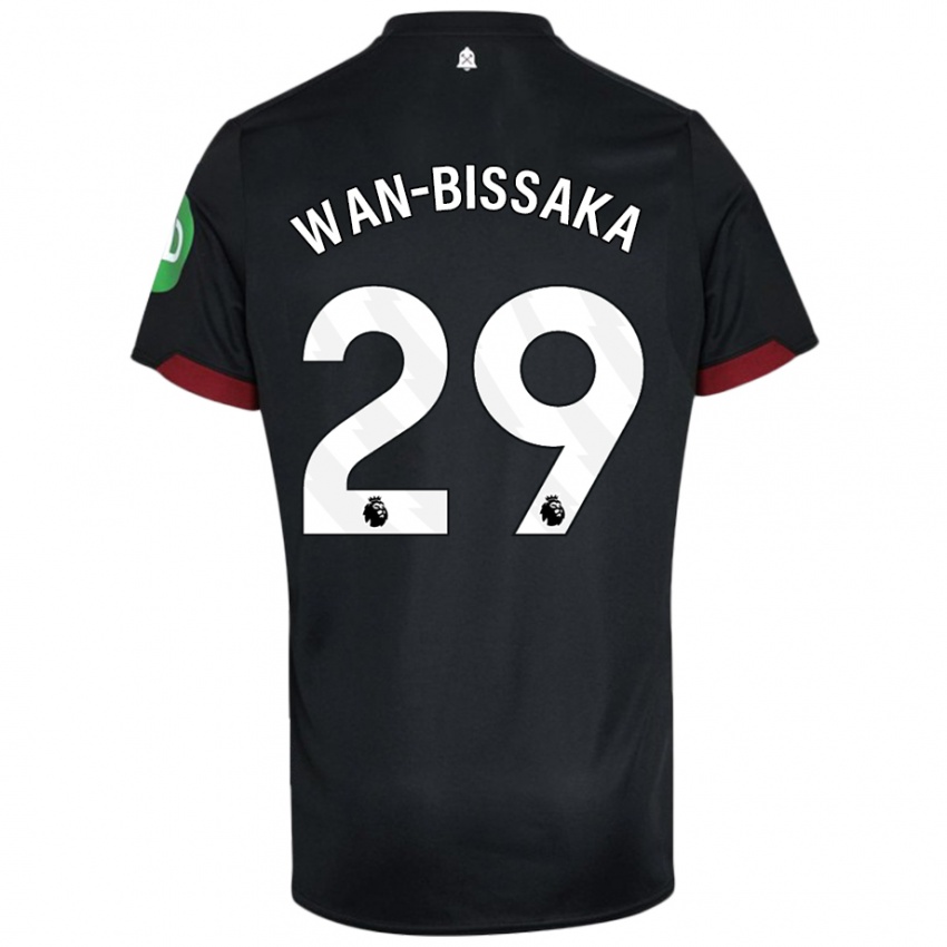 Kinderen Aaron Wan-Bissaka #29 Zwart Wit Uitshirt Uittenue 2024/25 T-Shirt België