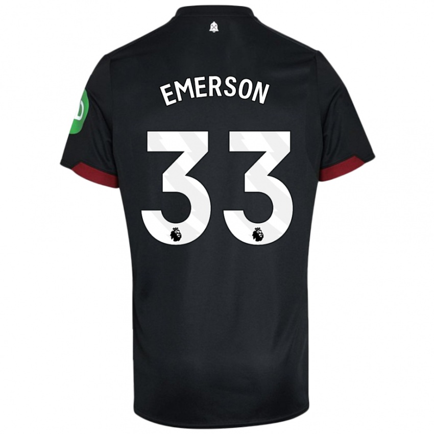 Enfant Maillot Emerson Palmieri #33 Noir Blanc Tenues Extérieur 2024/25 T-Shirt Belgique