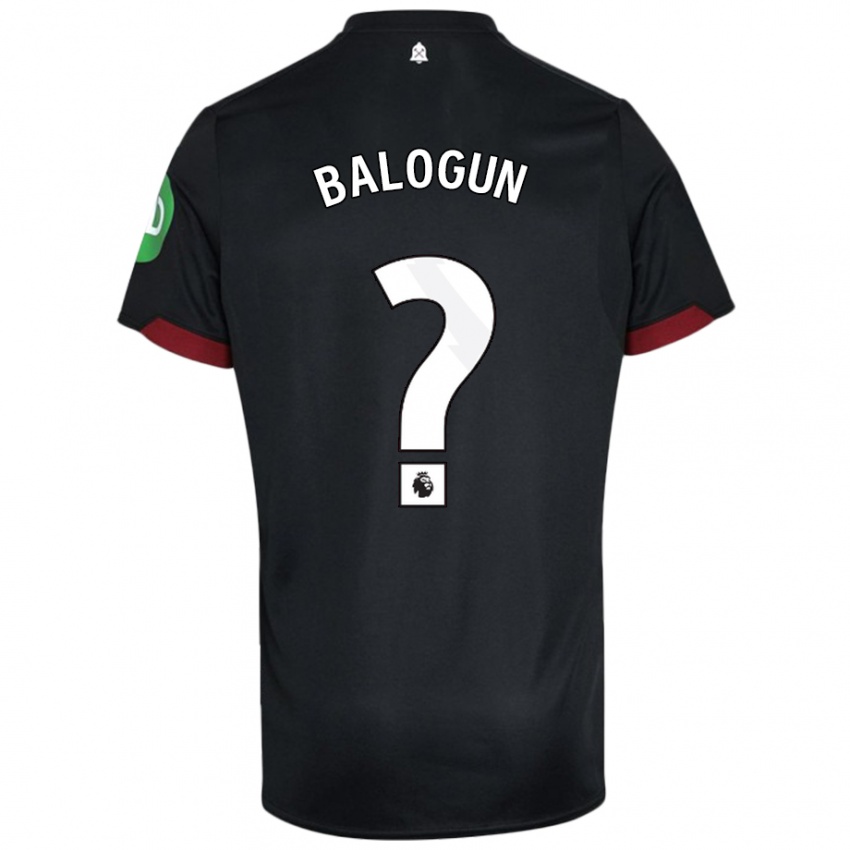 Kinderen Majid Balogun #0 Zwart Wit Uitshirt Uittenue 2024/25 T-Shirt België