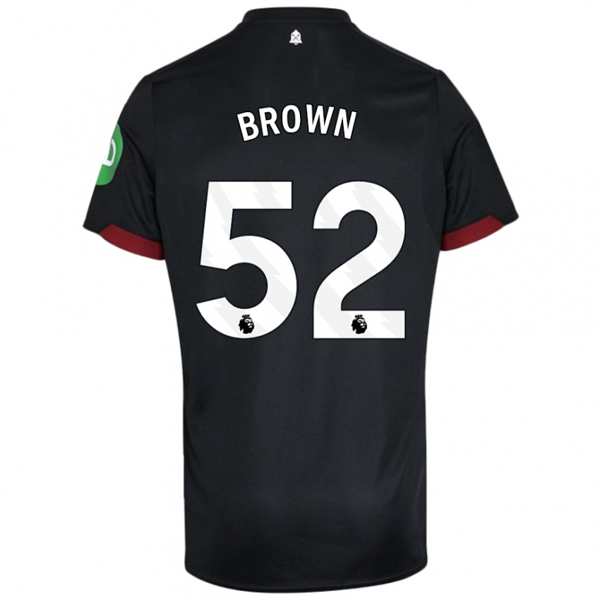 Kinderen Luis Brown #52 Zwart Wit Uitshirt Uittenue 2024/25 T-Shirt België