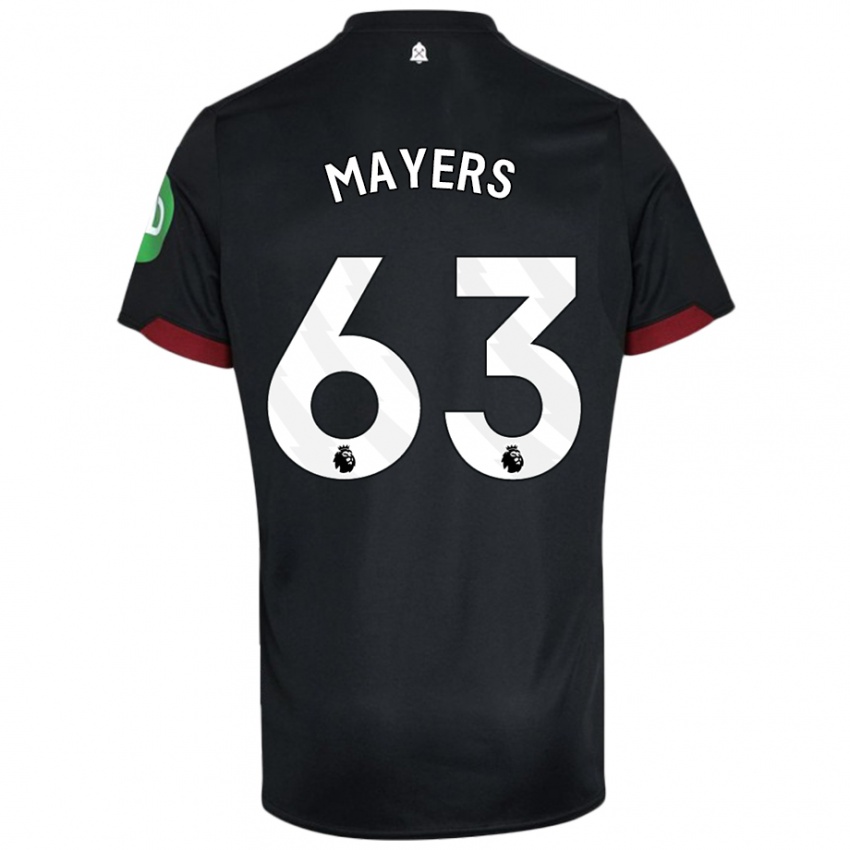 Kinderen Ezra Mayers #63 Zwart Wit Uitshirt Uittenue 2024/25 T-Shirt België