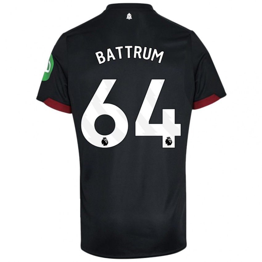 Kinderen Ryan Battrum #64 Zwart Wit Uitshirt Uittenue 2024/25 T-Shirt België