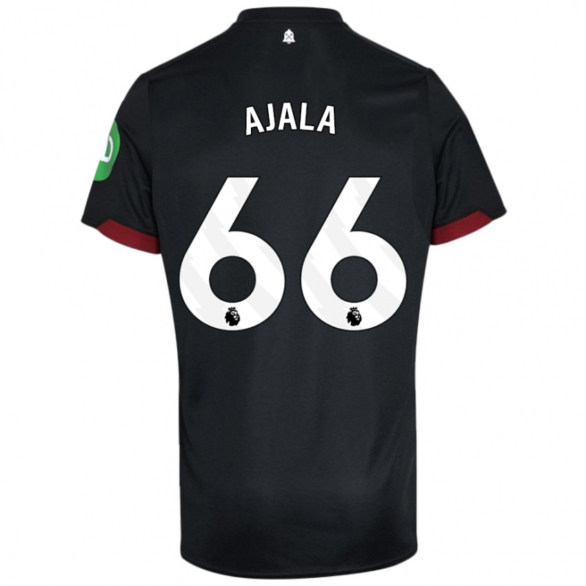 Kinderen Joshua Ajala #66 Zwart Wit Uitshirt Uittenue 2024/25 T-Shirt België