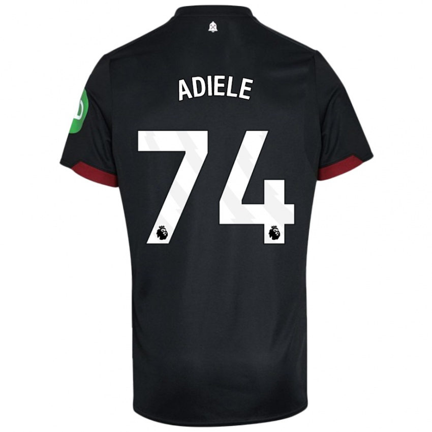 Kinderen Emeka Adiele #74 Zwart Wit Uitshirt Uittenue 2024/25 T-Shirt België