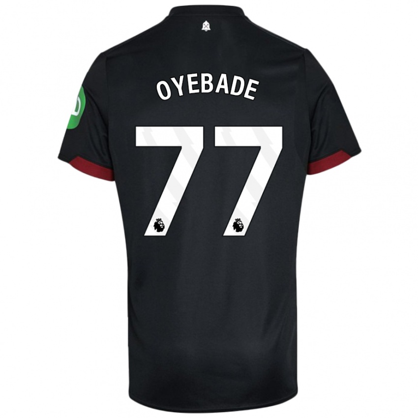 Kinderen Rayan Oyebade #77 Zwart Wit Uitshirt Uittenue 2024/25 T-Shirt België