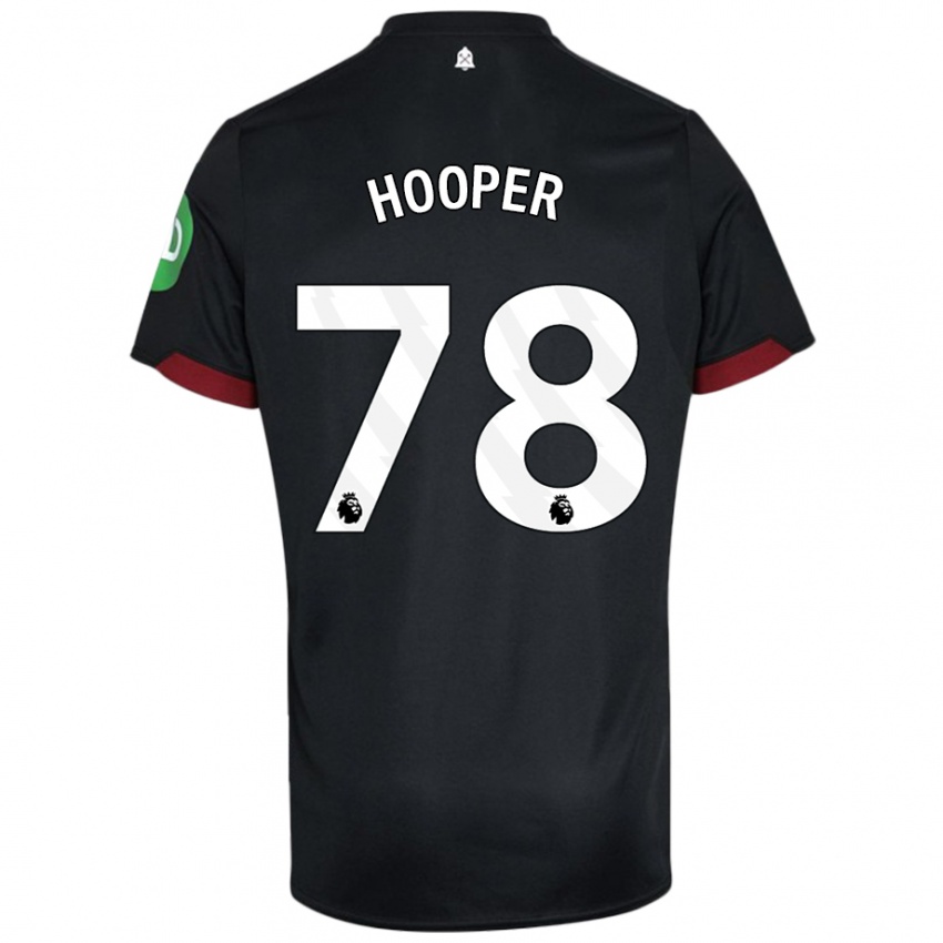 Kinderen Finley Hooper #78 Zwart Wit Uitshirt Uittenue 2024/25 T-Shirt België