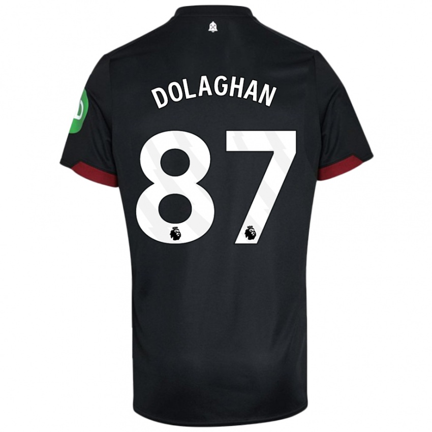 Kinder Brad Dolaghan #87 Schwarz Weiß Auswärtstrikot Trikot 2024/25 T-Shirt Belgien