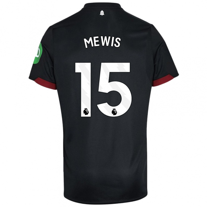 Kinderen Kristie Mewis #15 Zwart Wit Uitshirt Uittenue 2024/25 T-Shirt België