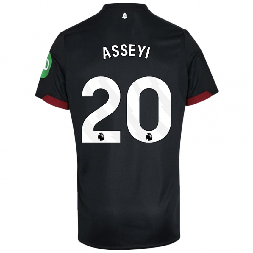 Kinderen Viviane Asseyi #20 Zwart Wit Uitshirt Uittenue 2024/25 T-Shirt België