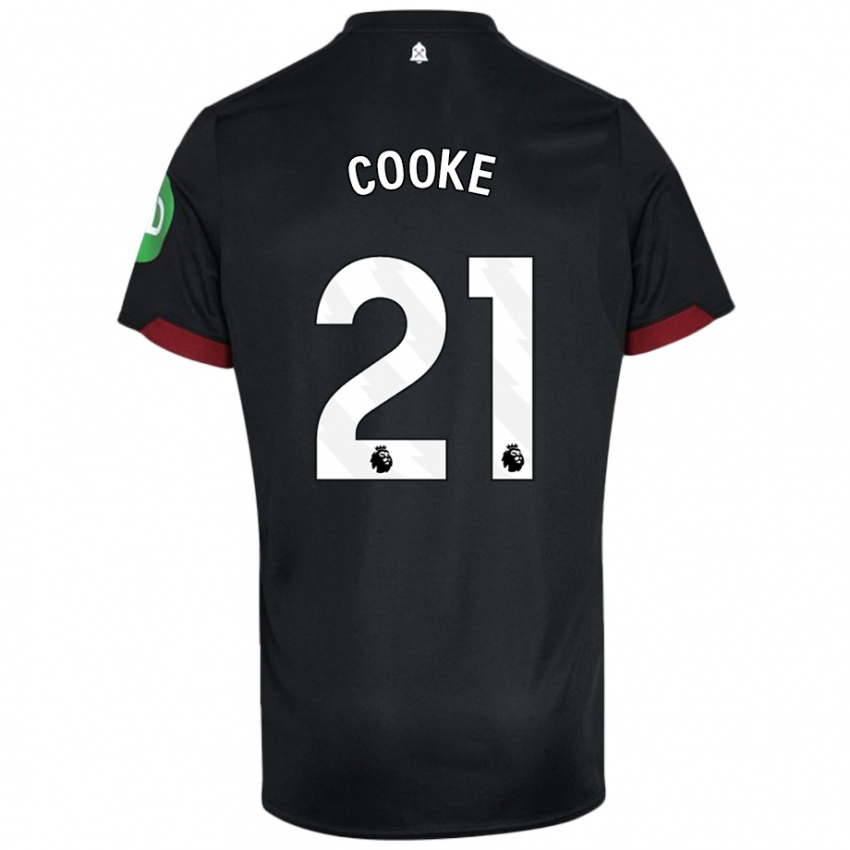 Kinderen Shannon Cooke #21 Zwart Wit Uitshirt Uittenue 2024/25 T-Shirt België