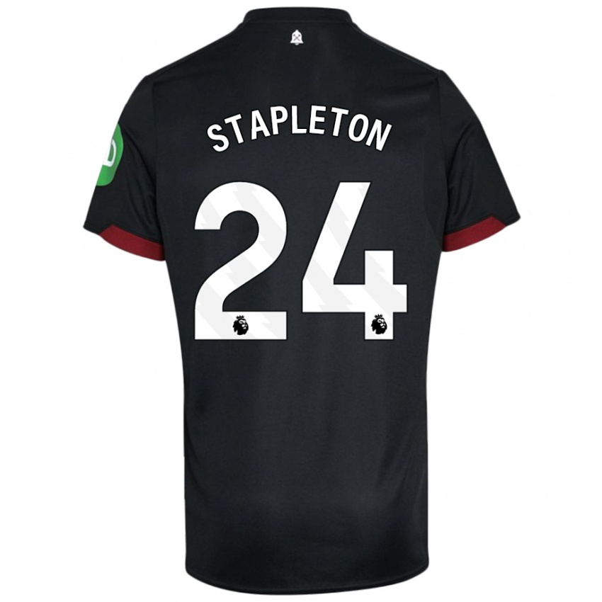 Kinderen Jessie Stapleton #24 Zwart Wit Uitshirt Uittenue 2024/25 T-Shirt België