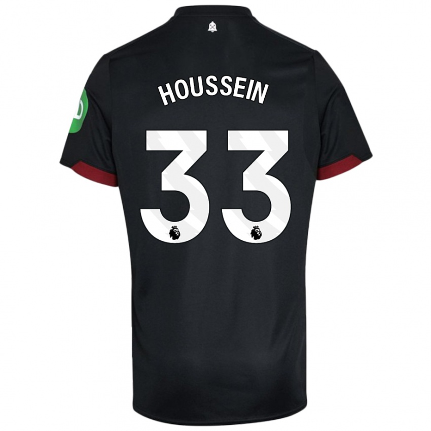 Kinderen Halle Houssein #33 Zwart Wit Uitshirt Uittenue 2024/25 T-Shirt België