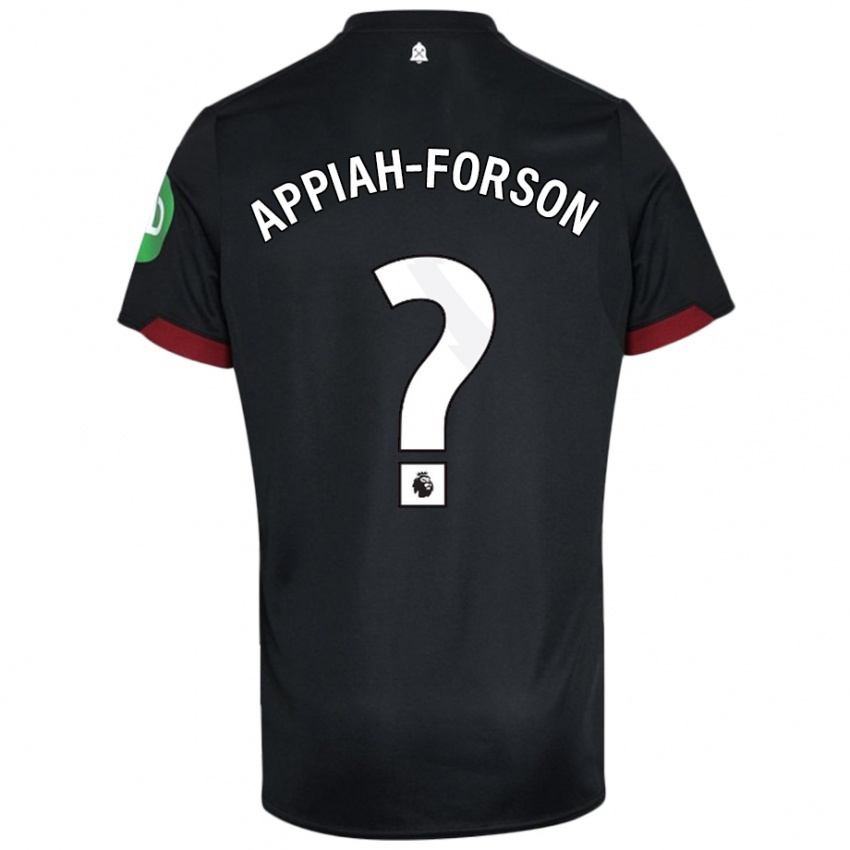 Kinderen Keenan Appiah-Forson #0 Zwart Wit Uitshirt Uittenue 2024/25 T-Shirt België