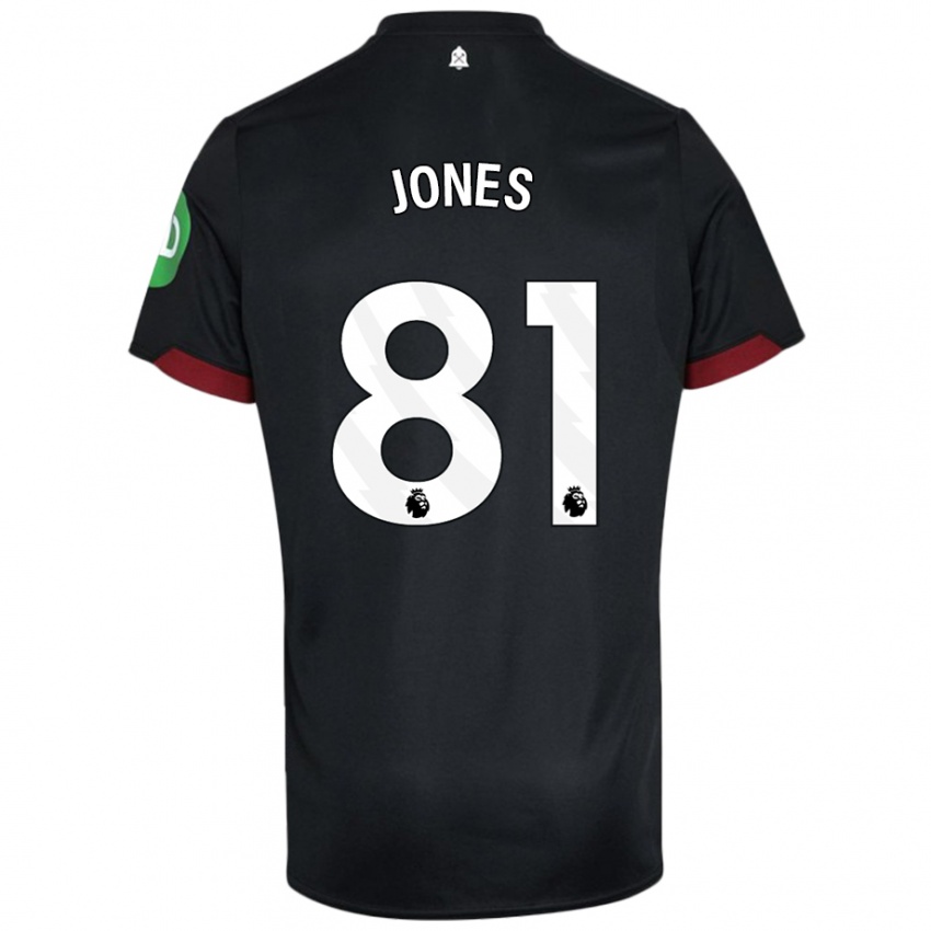 Kinderen Liam Jones #81 Zwart Wit Uitshirt Uittenue 2024/25 T-Shirt België