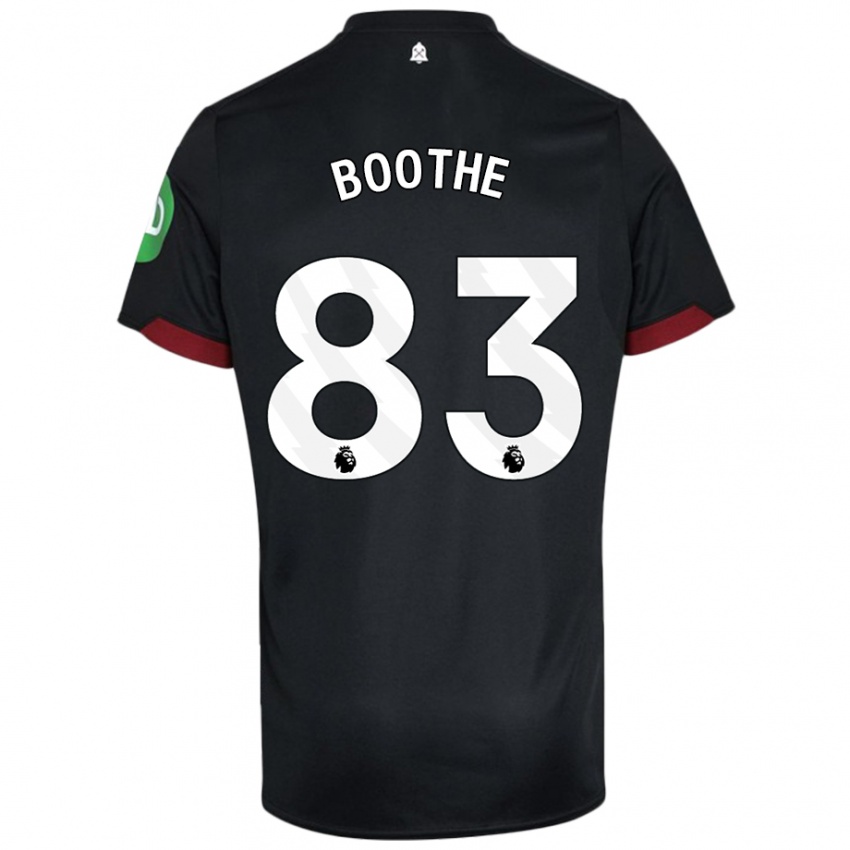 Kinderen Sebastian Boothe #83 Zwart Wit Uitshirt Uittenue 2024/25 T-Shirt België