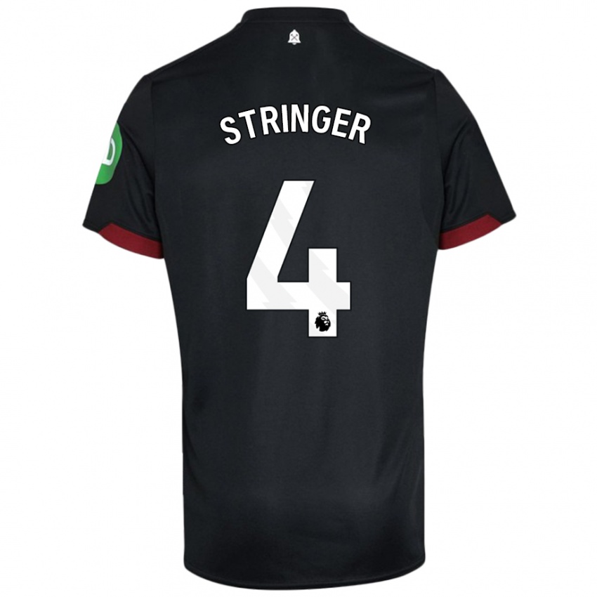 Kinderen Abbey-Leigh Stringer #4 Zwart Wit Uitshirt Uittenue 2024/25 T-Shirt België