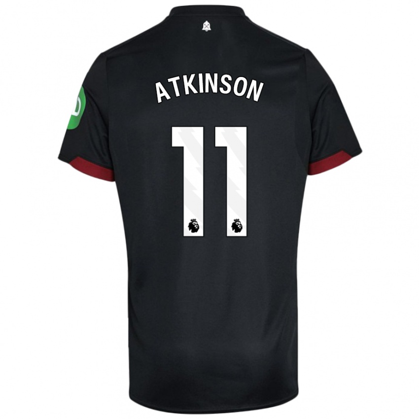 Kinderen Izzy Atkinson #11 Zwart Wit Uitshirt Uittenue 2024/25 T-Shirt België