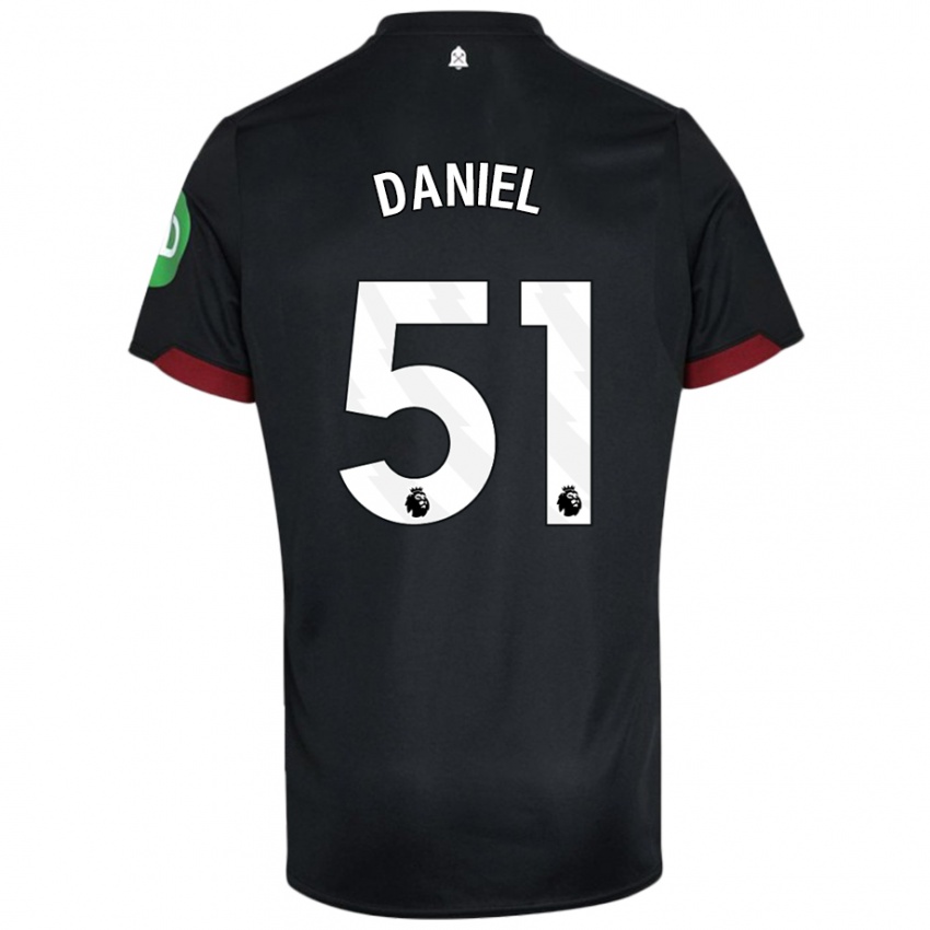 Kinderen Daniel Chesters #51 Zwart Wit Uitshirt Uittenue 2024/25 T-Shirt België