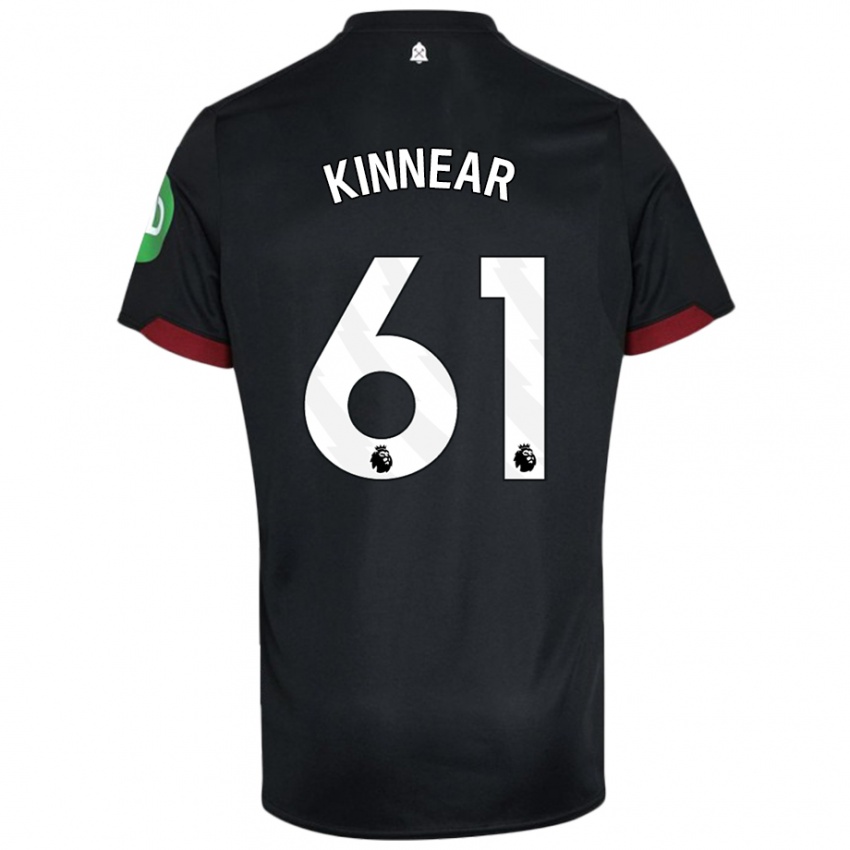 Kinder Brian Kinnear #61 Schwarz Weiß Auswärtstrikot Trikot 2024/25 T-Shirt Belgien