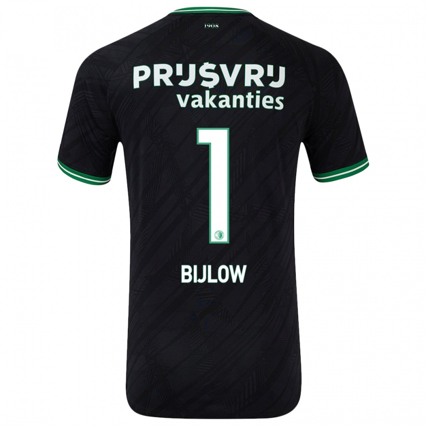 Kinderen Justin Bijlow #1 Zwart Groen Uitshirt Uittenue 2024/25 T-Shirt België