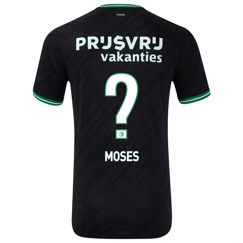 Kinderen Troy Moses #0 Zwart Groen Uitshirt Uittenue 2024/25 T-Shirt België