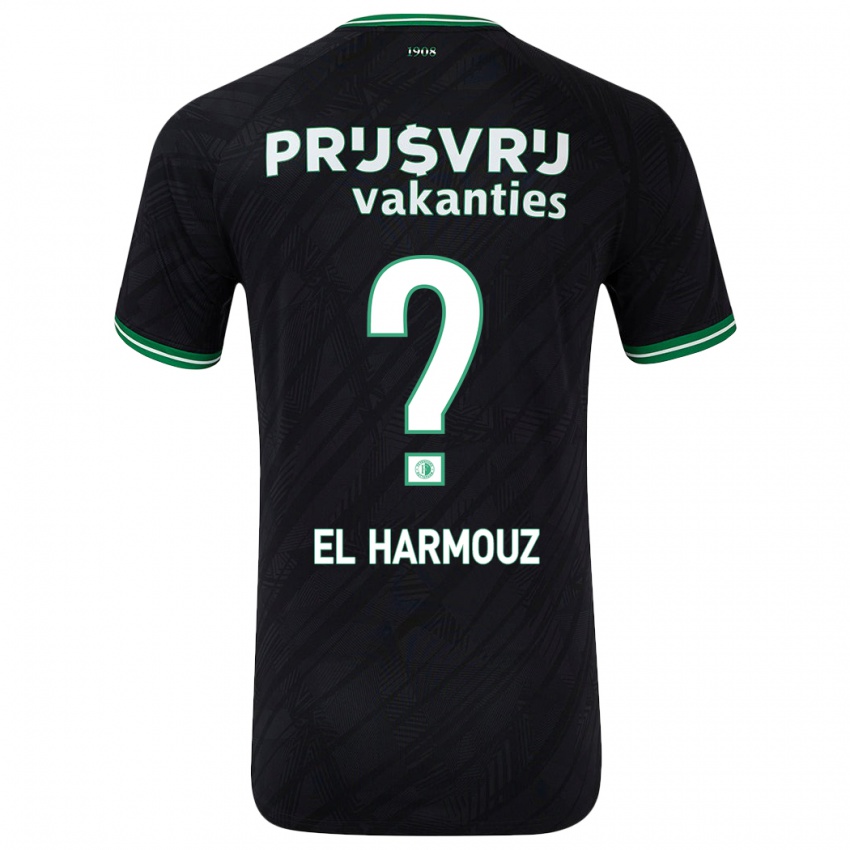 Kinderen Nassim El Harmouz #0 Zwart Groen Uitshirt Uittenue 2024/25 T-Shirt België