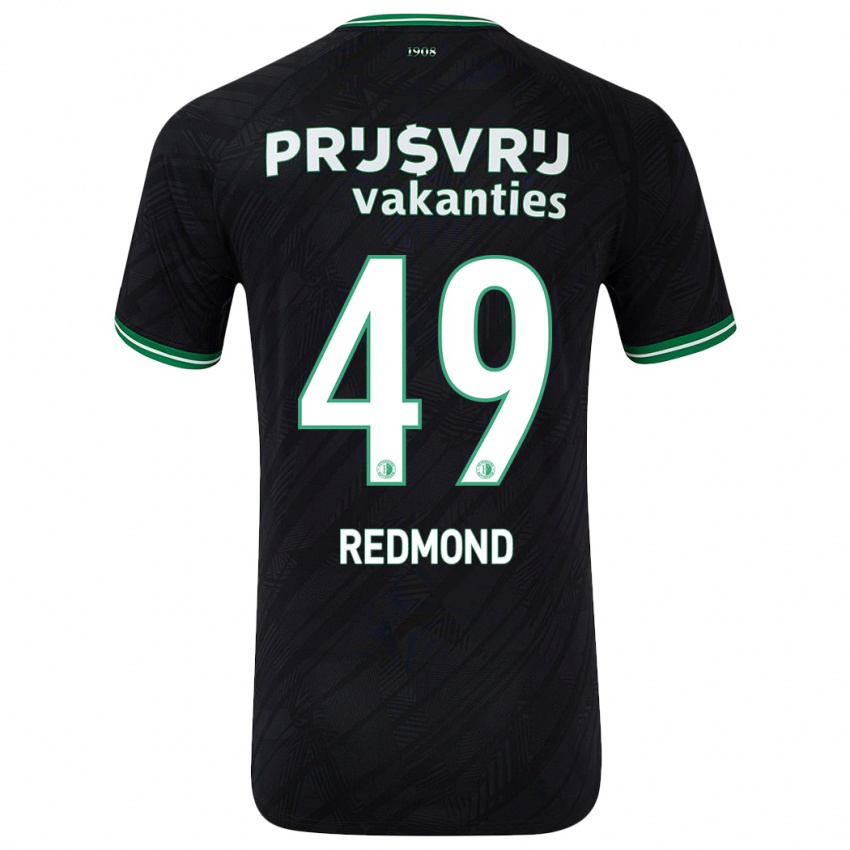 Kinderen Zepiqueno Redmond #49 Zwart Groen Uitshirt Uittenue 2024/25 T-Shirt België