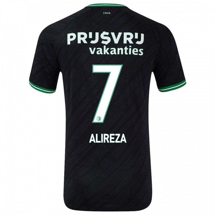 Kinderen Alireza Jahanbakhsh #7 Zwart Groen Uitshirt Uittenue 2024/25 T-Shirt België