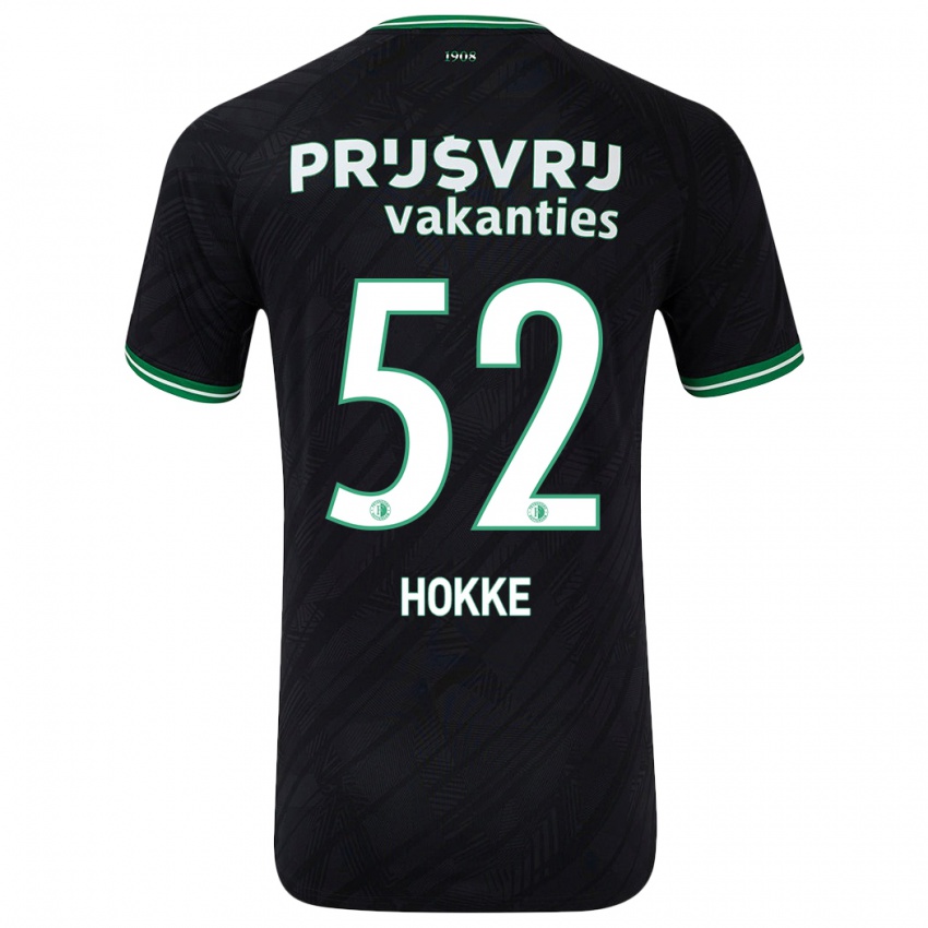 Kinderen Milan Hokke #52 Zwart Groen Uitshirt Uittenue 2024/25 T-Shirt België