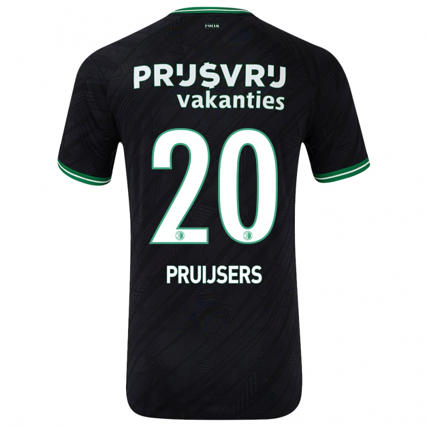 Kinderen Tom Pruijsers #20 Zwart Groen Uitshirt Uittenue 2024/25 T-Shirt België