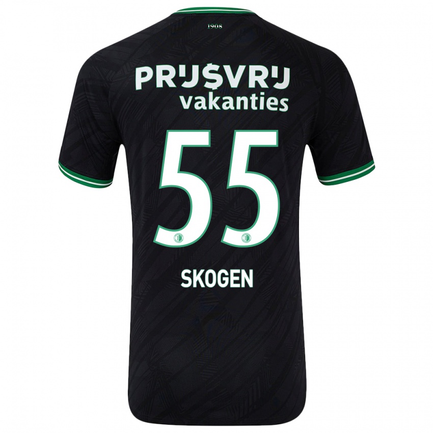 Kinderen Sondre Skogen #55 Zwart Groen Uitshirt Uittenue 2024/25 T-Shirt België