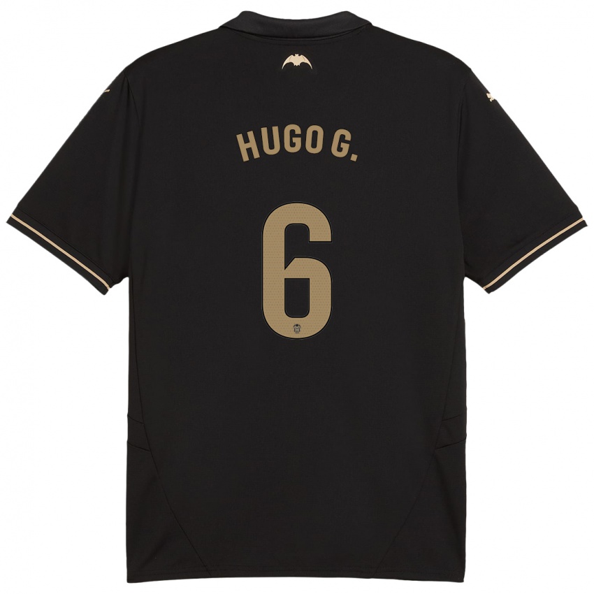 Enfant Maillot Hugo Guillamon #6 Noir Tenues Extérieur 2024/25 T-Shirt Belgique