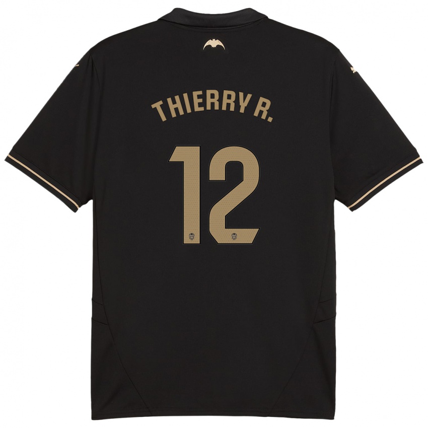 Enfant Maillot Thierry Correia #12 Noir Tenues Extérieur 2024/25 T-Shirt Belgique